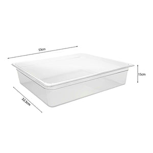 SOGA 150mm Clear Gastronorm GN Pan 1/1 Food Tray Storage Bundle of 4
