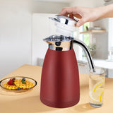 SOGA 1.8L Stainless Steel Kettle Insulated Vacuum Flask Water Coffee Jug Thermal Red