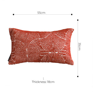 SOGA 35cm Throw Pillow Burgundy Cinnabar Perfect Burnt Indoor and Outdoor Corded for Home Decor