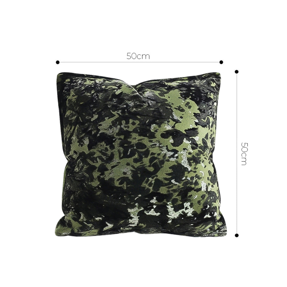 SOGA 2X 50cm Forest Green Crushed Velvet Decorative Throw Pillow