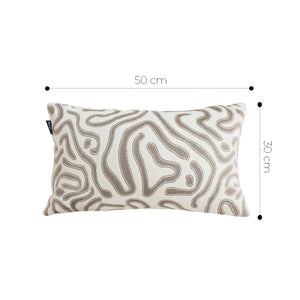 SOGA 2X 30cm Gray White Abstract Swirl Pattern Decorative Throw Pillow