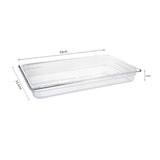 SOGA 65mm Clear Gastronorm GN Pan 1/1 Food Tray Storage with Lid