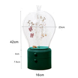 SOGA Green 360 Degree Rotating LED Light 2 Layered Jewelry Storage Box Waterproof Dustproof Accessories Organiser