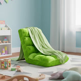 SOGA Home & Living Bundle – Green Acrylic Knitted Throw Blanket & Green Floor Recliner Sofa