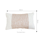 SOGA 2X 35cm Modern Beige Color Block Textured Decorative Throw Pillow