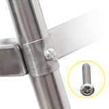 SOGA 2 Tier Stainless Steel Round Kitchen Trolley 86x54x94cm