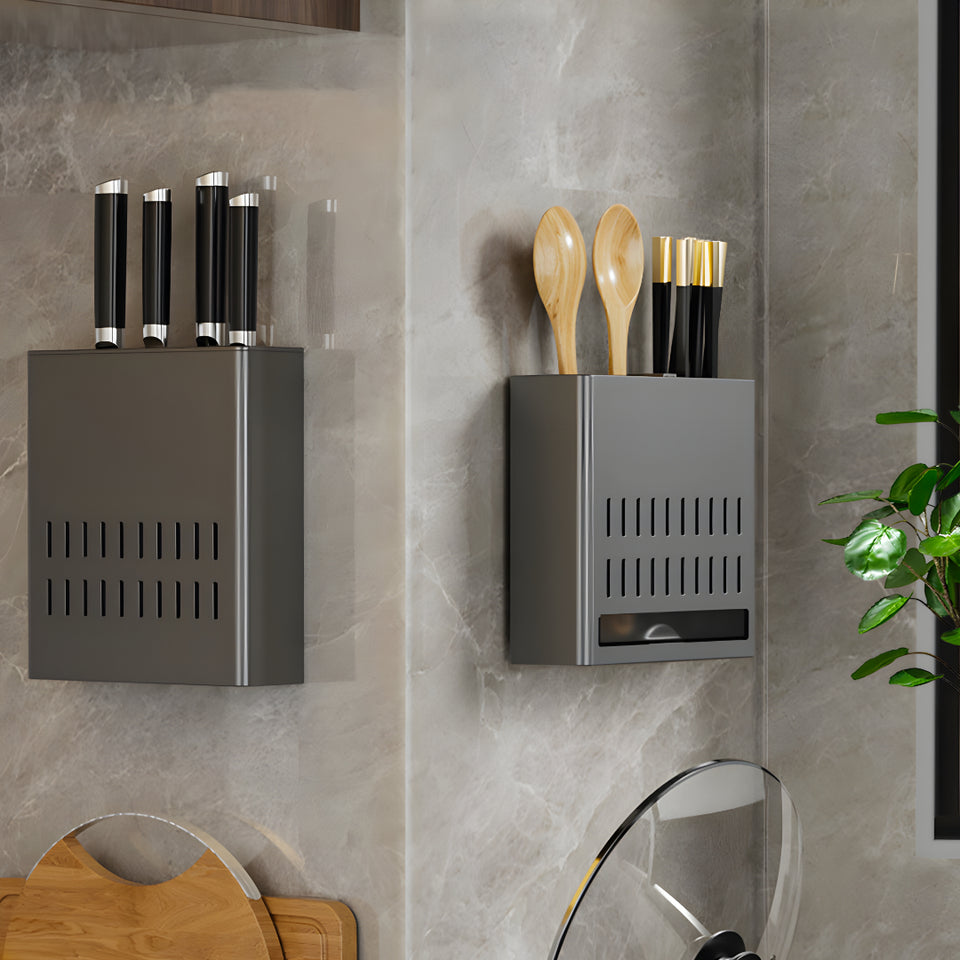 SOGA Wall-Mounted Kitchen Knife Storage Rack Organizer