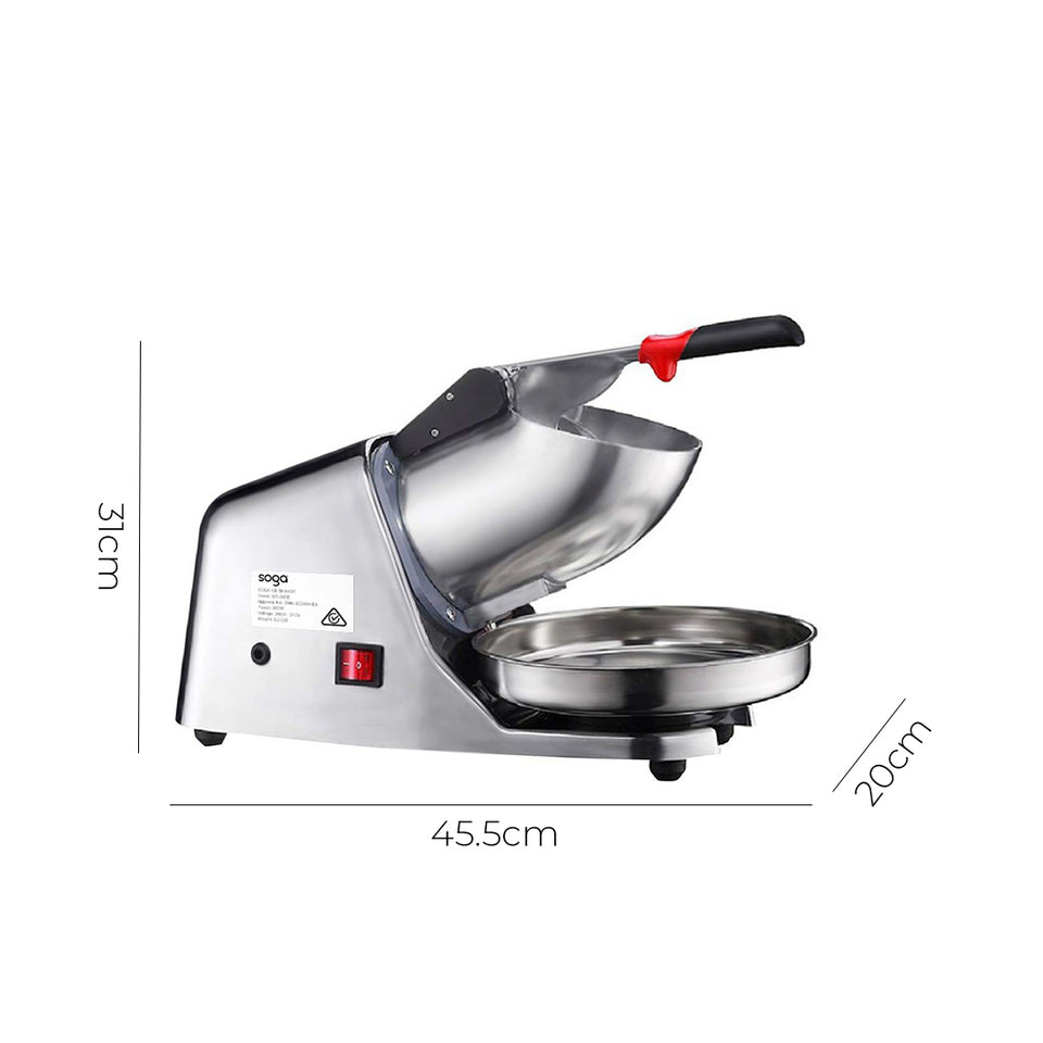 SOGA 2X Electric Ice Shaver Crusher Smoothie Maker 300W