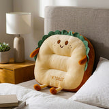 SOGA Smiley Face Toast Bread Cushion Stuffed Car Seat Plush Cartoon Back Support Pillow Home Decor