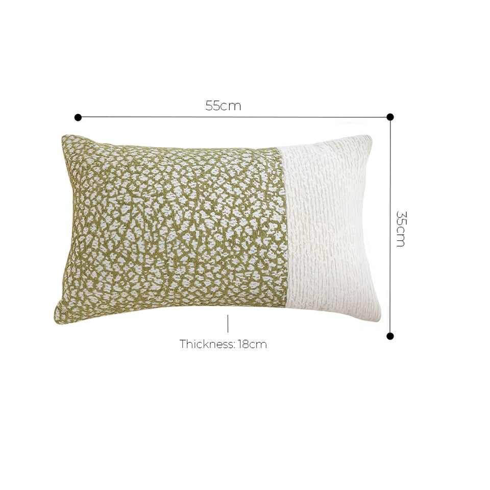 SOGA 35cm Modern Two-Tone Textured Block Design Throw Pillow