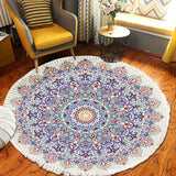 SOGA 120cm Mandala Round Area Thick Anti-slip Doormat, Home Decor