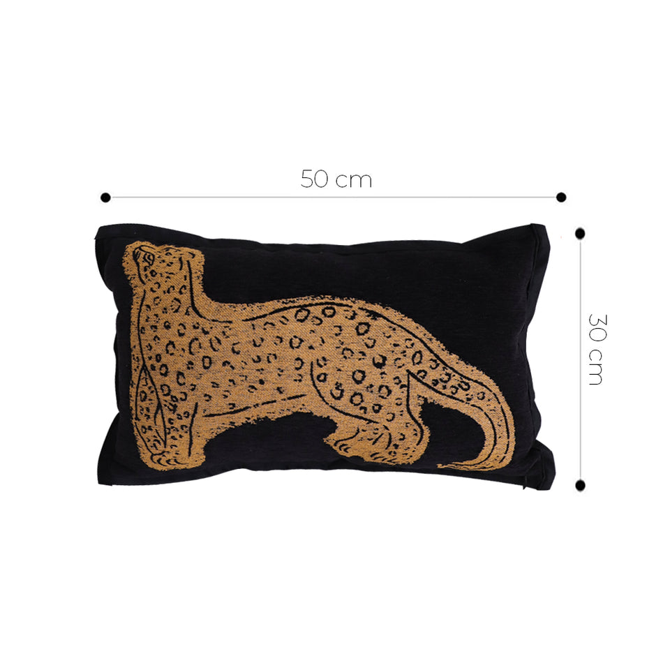 SOGA 2X 30cm Modern Charcoal Gray Leopard Pattern Throw Pillow