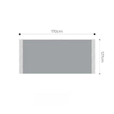 SOGA 2X 127x170cm Star Grey Blanket – Gradient Tassel Throw for Cozy Home Comfort