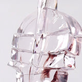 SOGA 58cm Transparent Crystal Violin Fiberglass Sculpture with Artificial Marble Base for Modern Home Decor