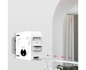 SOGA 160mm Wall-Mounted Clothes Line Dry Rack Retractable Space-Saving Foldable Hanger White