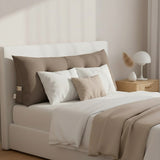 SOGA 120cm Coffee Triangular Wedge Bed Pillow Headboard Backrest Bedside Tatami Cushion Home Decor