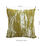 SOGA 50cm Throw Pillow White and Olive Green Plush Polyester Fiber and Cotton for Home Decor
