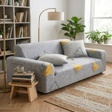 SOGA 2-Seater Geometric Print Sofa Cover Couch Protector High Stretch Lounge Slipcover Home Decor