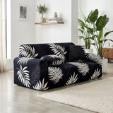 SOGA 2-Seater Leaf Design Sofa Cover Couch Protector High Stretch Lounge Slipcover Home Decor