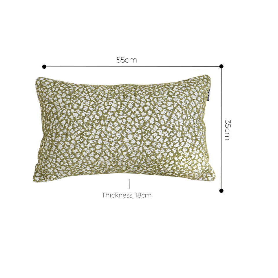 SOGA 35cm Modern Olive Green Speckled Pattern Textured Throw Pillow