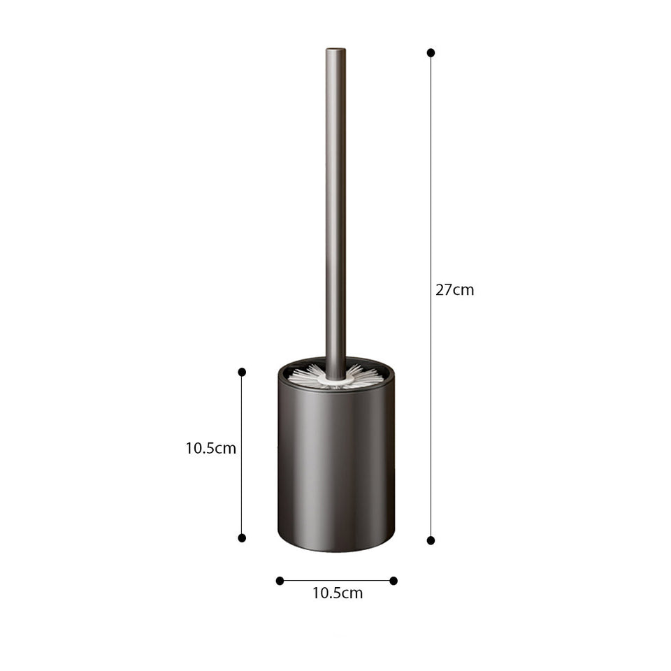 SOGA 27cm Wall-Mounted Toilet Brush –Dark Grey with Drain Holes
