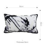 SOGA 2X 35cm Throw Pillow  Black and White Leopard Thick Premium Polyester Fiber for Home Decor