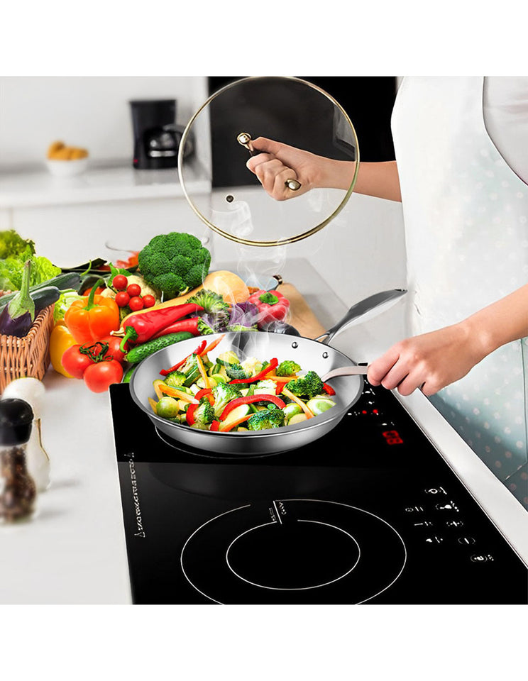 SOGA Stainless Steel Induction Fry Pan Set 26cm & 36cm
