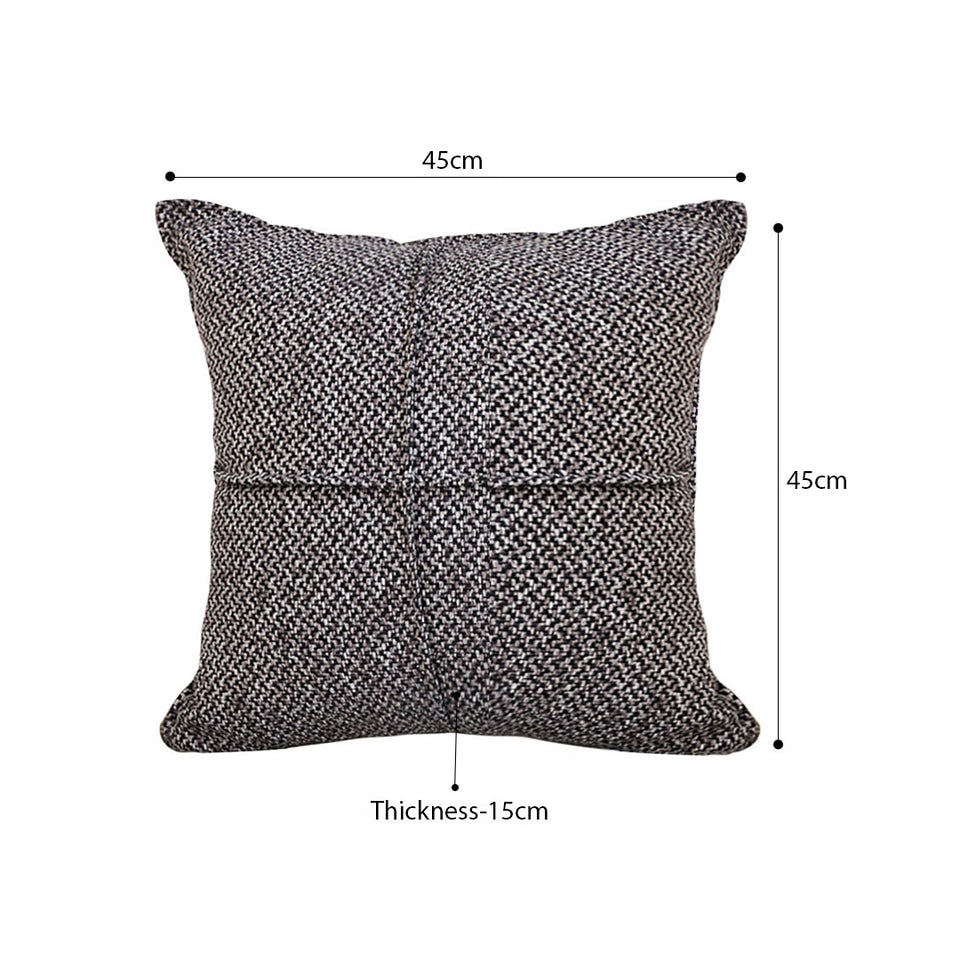 SOGA 45cm Modern Herringbone Textured Woven Square Throw Pillow