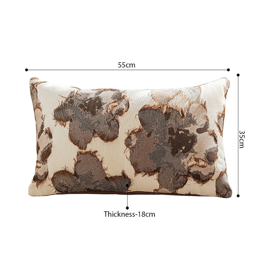 SOGA 35cm Rectangular Vintage Decorative Embroidered Floral Throw Pillow