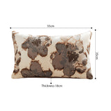 SOGA 35cm Rectangular Vintage Decorative Embroidered Floral Throw Pillow