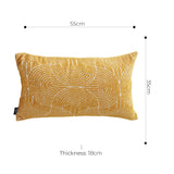 SOGA 2X 35cm Mustard Yellow Throw Pillow Geometric Indoor and Outdoor Corded for Home Decor