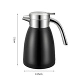 SOGA 2X 1.2L Stainless Steel Water Bottle Insulated Vacuum Flask Coffee Jug Thermal Black