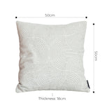 SOGA 2X 50cm Throw Pillow Off White Lumbar Embroidered Decorative Cover Stitch for Home Decor
