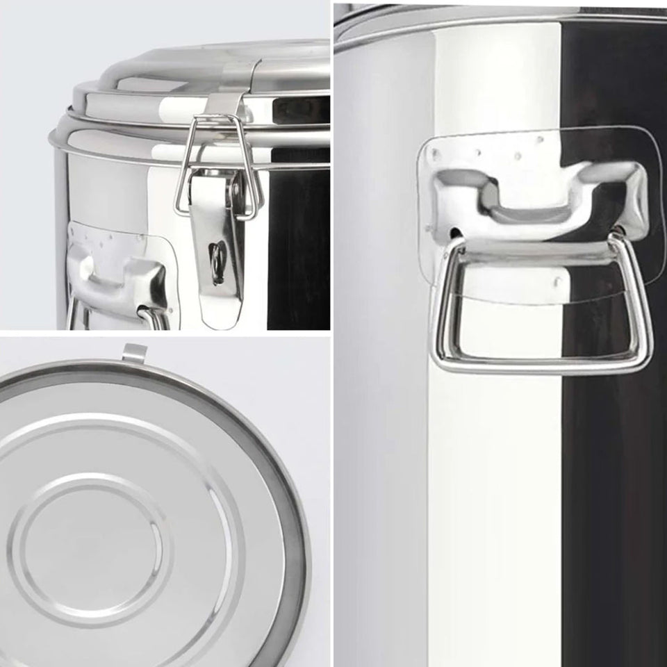 SOGA 2X 50L Stainless Steel Insulated Stock Pot Hot & Cold Beverage Container