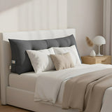 SOGA 2X 120cm Dark Grey Triangular Wedge Bed Pillow Headboard Backrest Bedside Tatami Cushion Home Decor