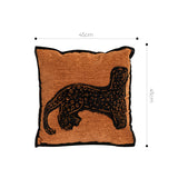 SOGA 45cm Stylish Golden Yellow Black Leopard Pattern Throw Pillow