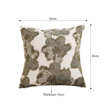 SOGA 45cm Abstract Gray Floral Watercolor Print Contemporary Throw Pillow