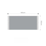 SOGA 130x190cm Earth Tone Blanket – Houndstooth Tassel Throw