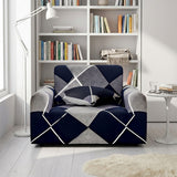 SOGA 1-Seater Checkered Sofa Cover Couch Protector High Stretch Lounge Slipcover Home Decor