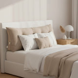 SOGA 4X 120cm Beige Triangular Wedge Bed Pillow Headboard Backrest Bedside Tatami Cushion Home Decor