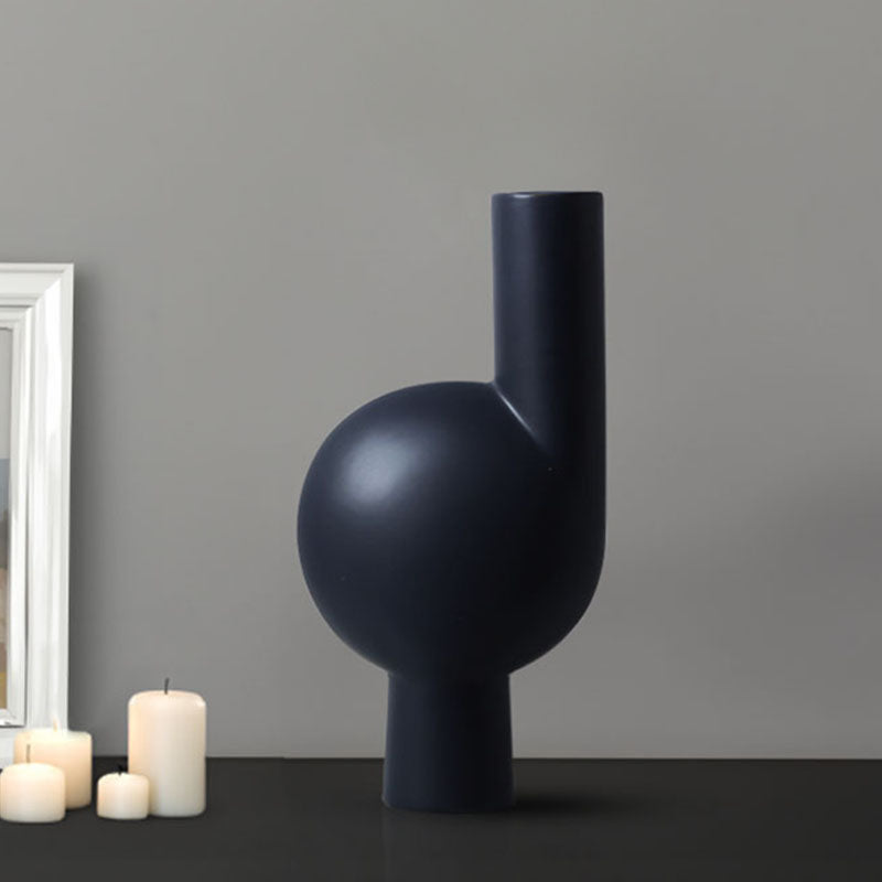 SOGA 2X 19xx37cm Large Ornament a modern abstract vase decorative object unique shape with narrow neck for Home Decor