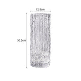 SOGA 30.5cm Handcrafted Clear Glass Vase Classic Design for Home Decor