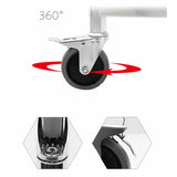 SOGA 2 Tier Stainless Steel Round Kitchen Trolley 86x54x94cm