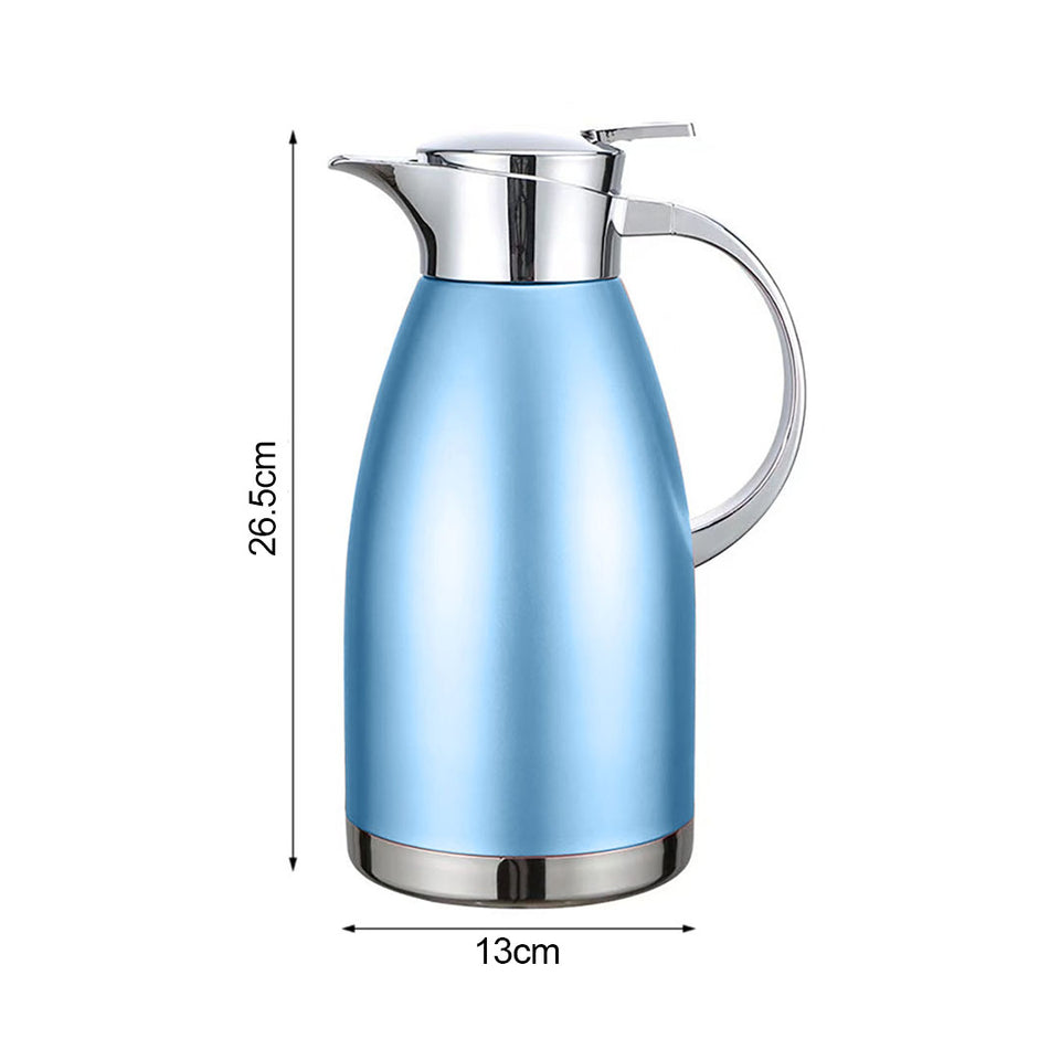Soga 1.8L Blue Color 3-Layer Vacuum Insulated Stainless Steel Flask  Ideal for Home and Office