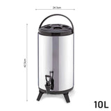SOGA 2 x 10L Portable Insulated Cold/Heat Coffee Bubble Tea Pot Beer Barrel With Dispenser
