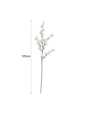 SOGA 67cm Green Glass Tall Floor Vase with 10pcs White Artificial Fake Flower Set