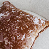 SOGA 2X 50cm Brown White Crushed Velvet Decorative Throw Pillow