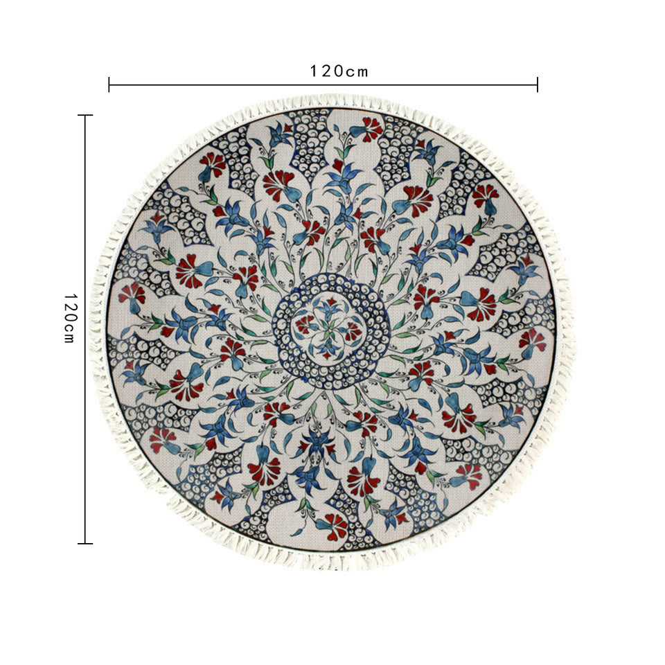 SOGA 2X 120cm Mandala Area Rug for Living Room Lounge Bedroom Anti-slip Doormat Home Decor