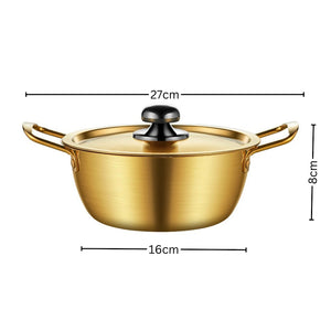 SOGA 16cm Vibrant Yellow Ramen Pot with Lid