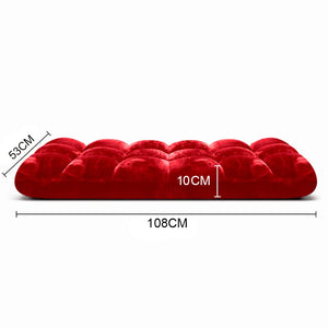 SOGA 4X Floor Recliner Folding Lounge Sofa Futon Couch Folding Chair Cushion Red x4